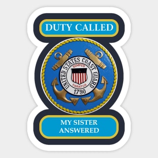 DutyCalledCoastGuard Sister Sticker